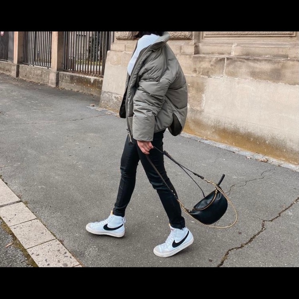 Zara olive puffer jacket